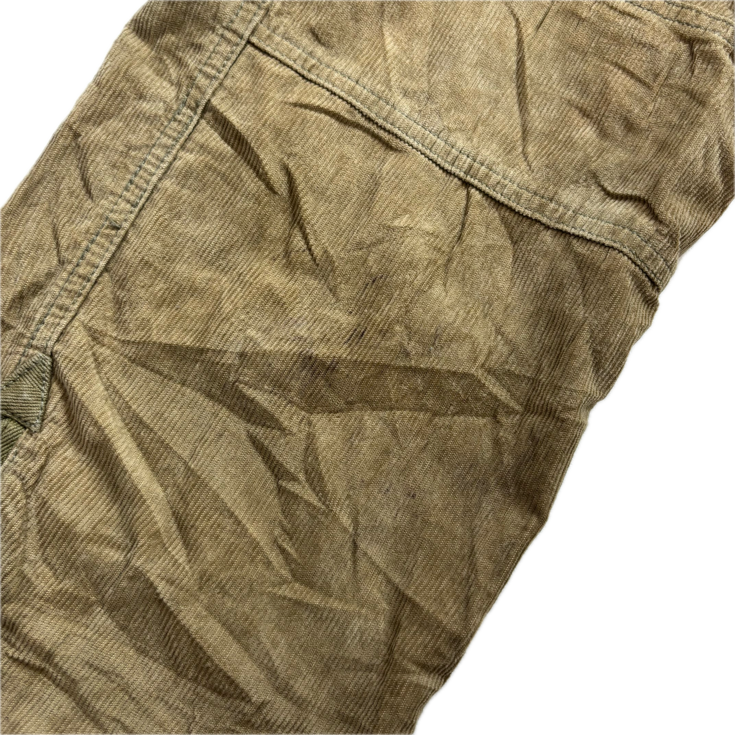Green Corduroy Cargo Trouser Utility Pants - 36x34