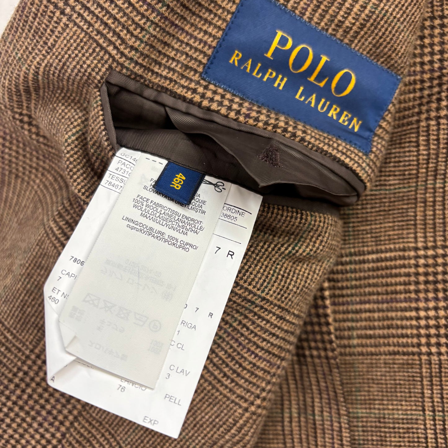 Brown Glen Plaid Blazer (Wool) - 46R