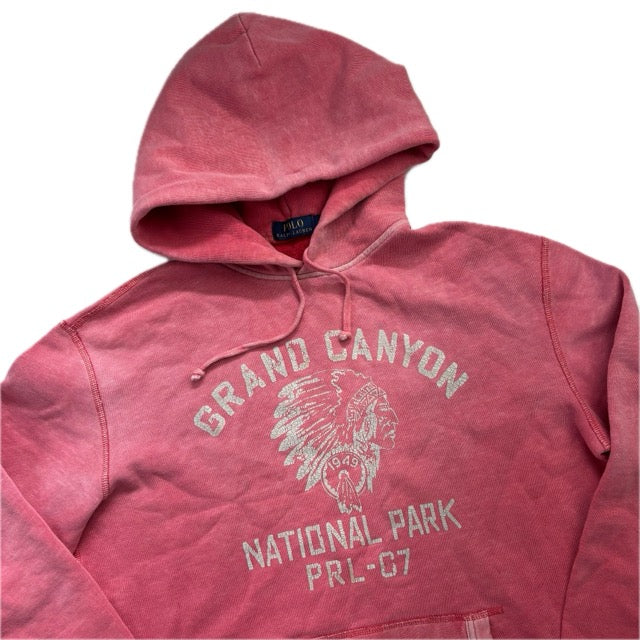 Grand Canyon National Park Distressed Hoodie Pink Red - M