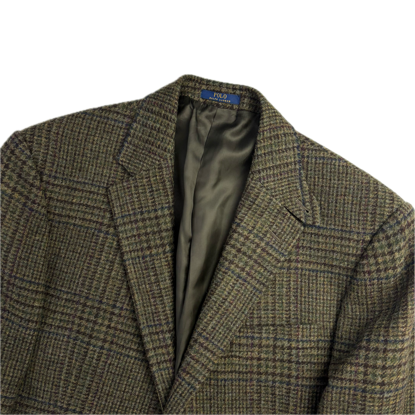 Polo Ralph Lauren Green Tweed Blazer Glen Plaid (Wool) - 40R