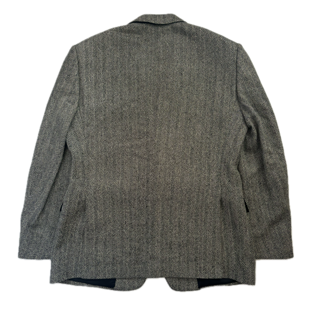 Grey Herringbone Blazer (Linen Wool) - 44R