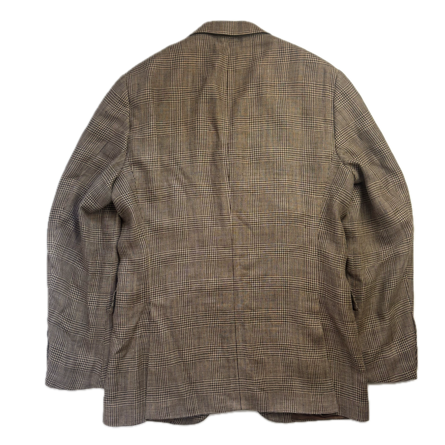 Brown Glen Plaid Blazer (Silk Flax) - 38R