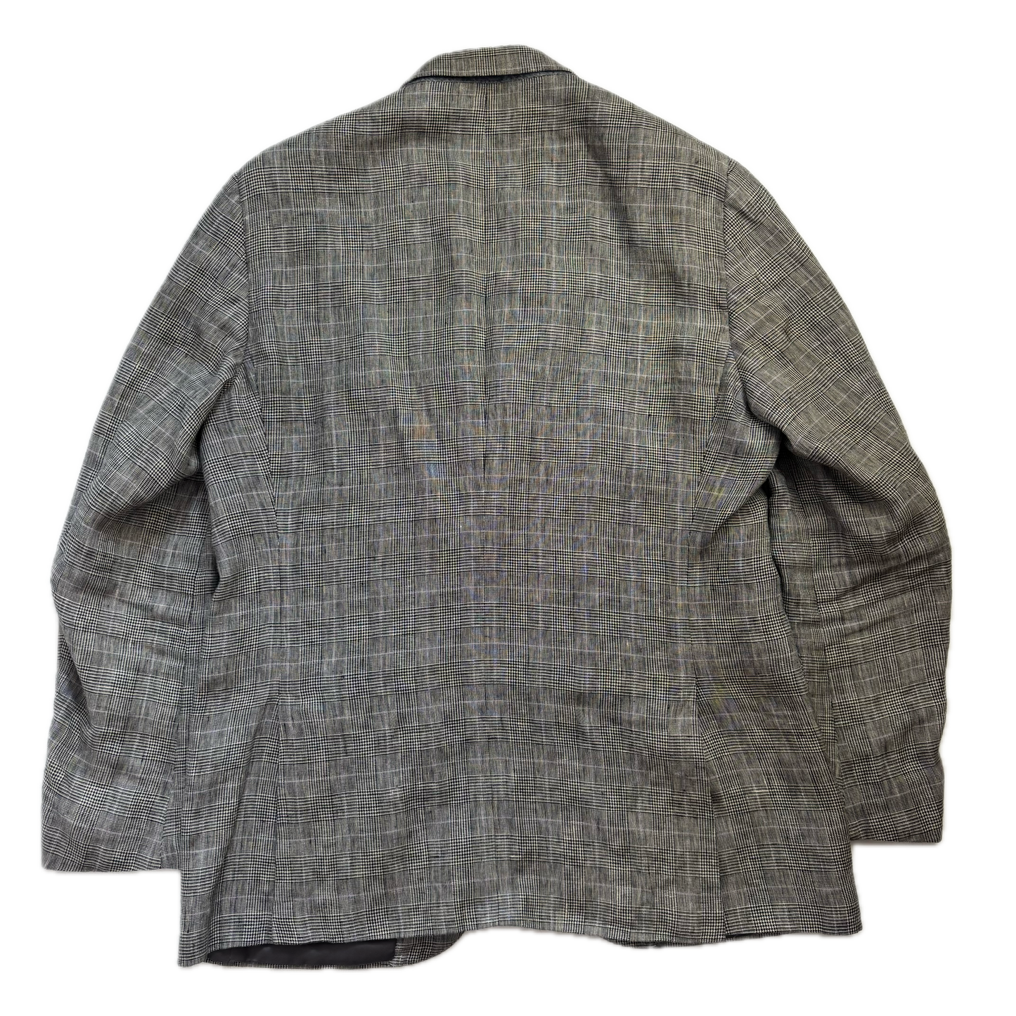 Grey Glen Plaid Check Suit Blazer & Trousers (Flax) - 42R