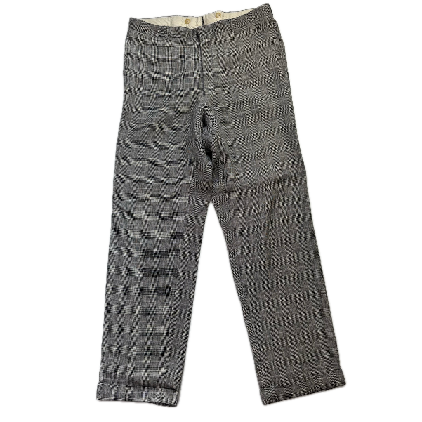 Grey Glen Plaid Check Suit Blazer & Trousers (Flax) - 42R