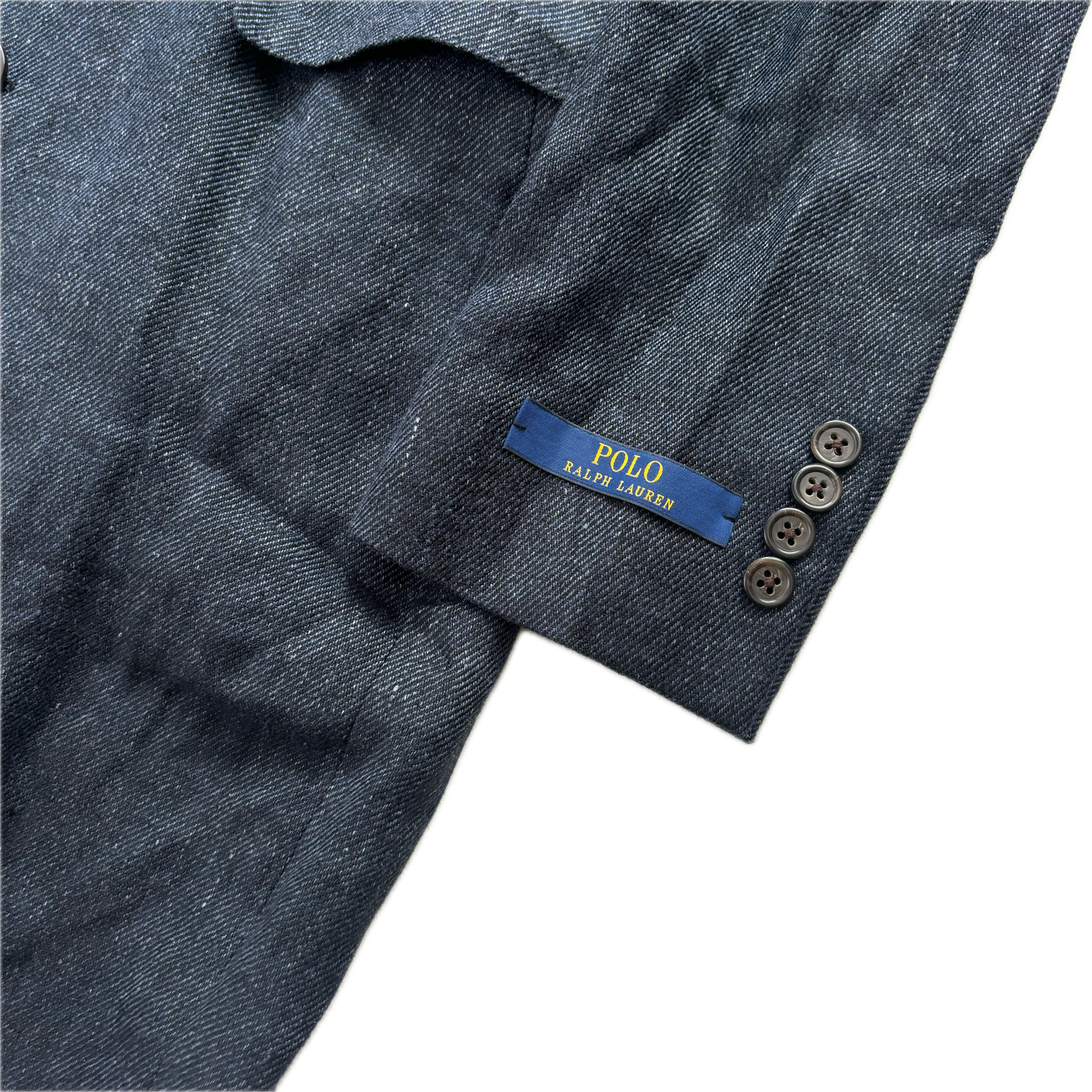 Navy Long Blazer Overcoat (Linen) -38S