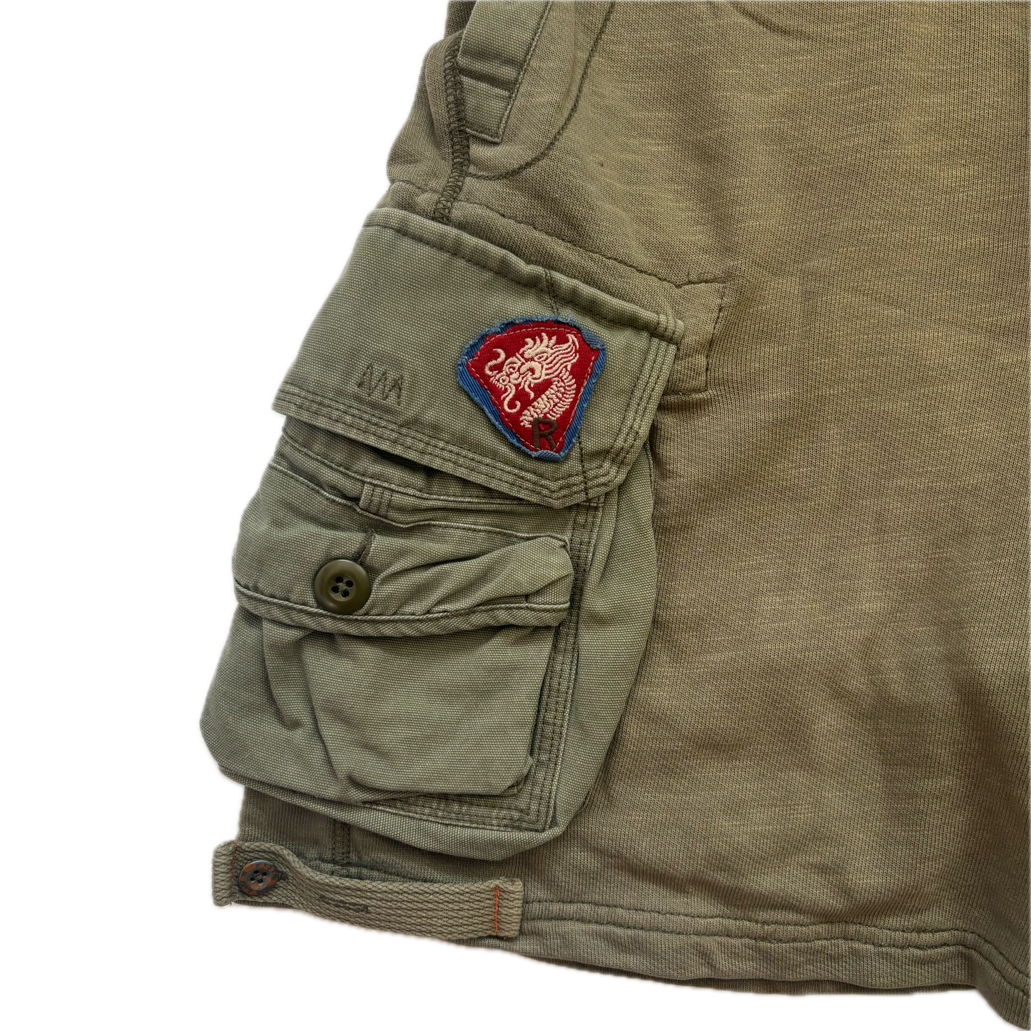 Olive Green Mountain Expedition Patch Shorts Himalayas - S