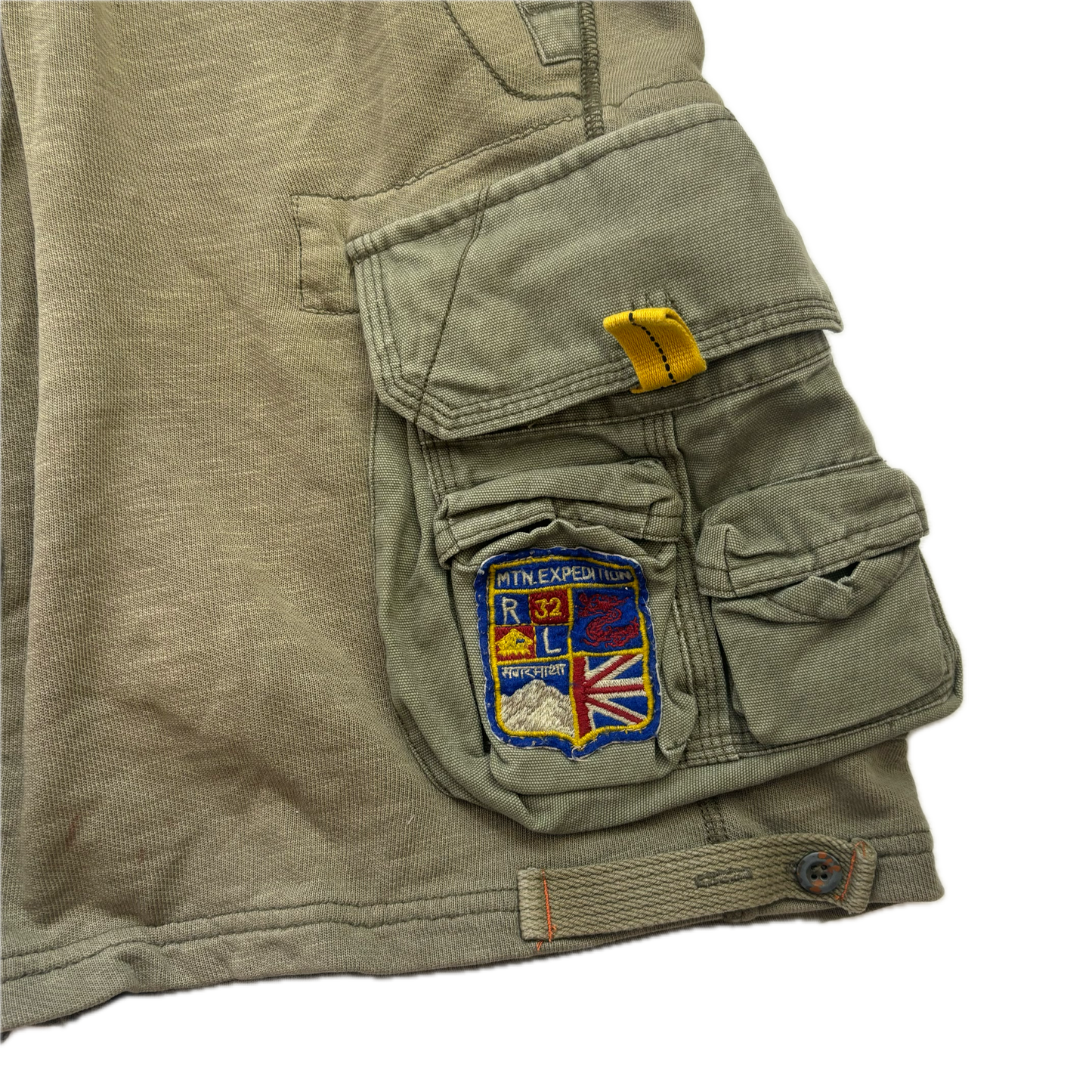 Olive Green Mountain Expedition Patch Shorts Himalayas - S