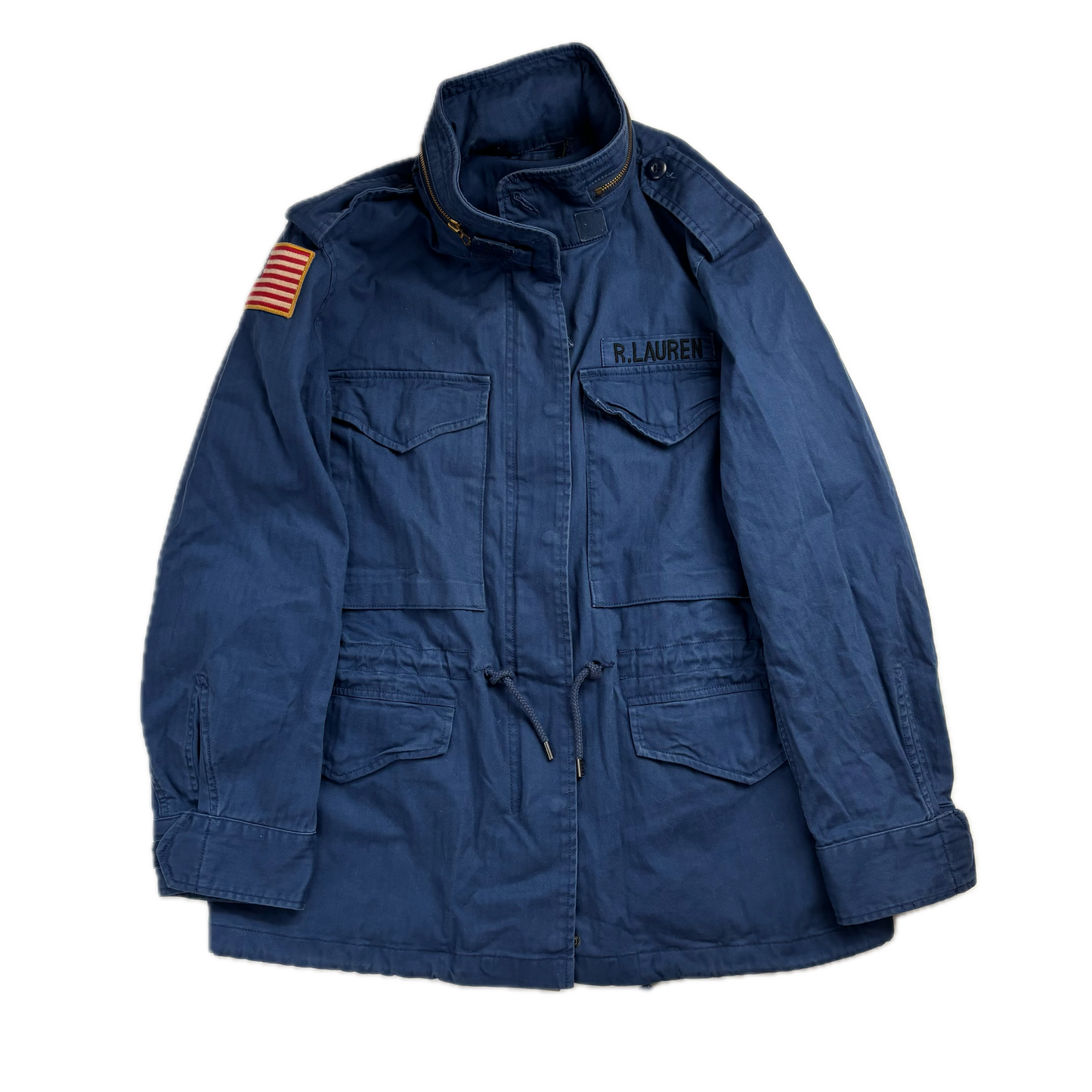 Navy Blue Military Army Parka Jacket - M
