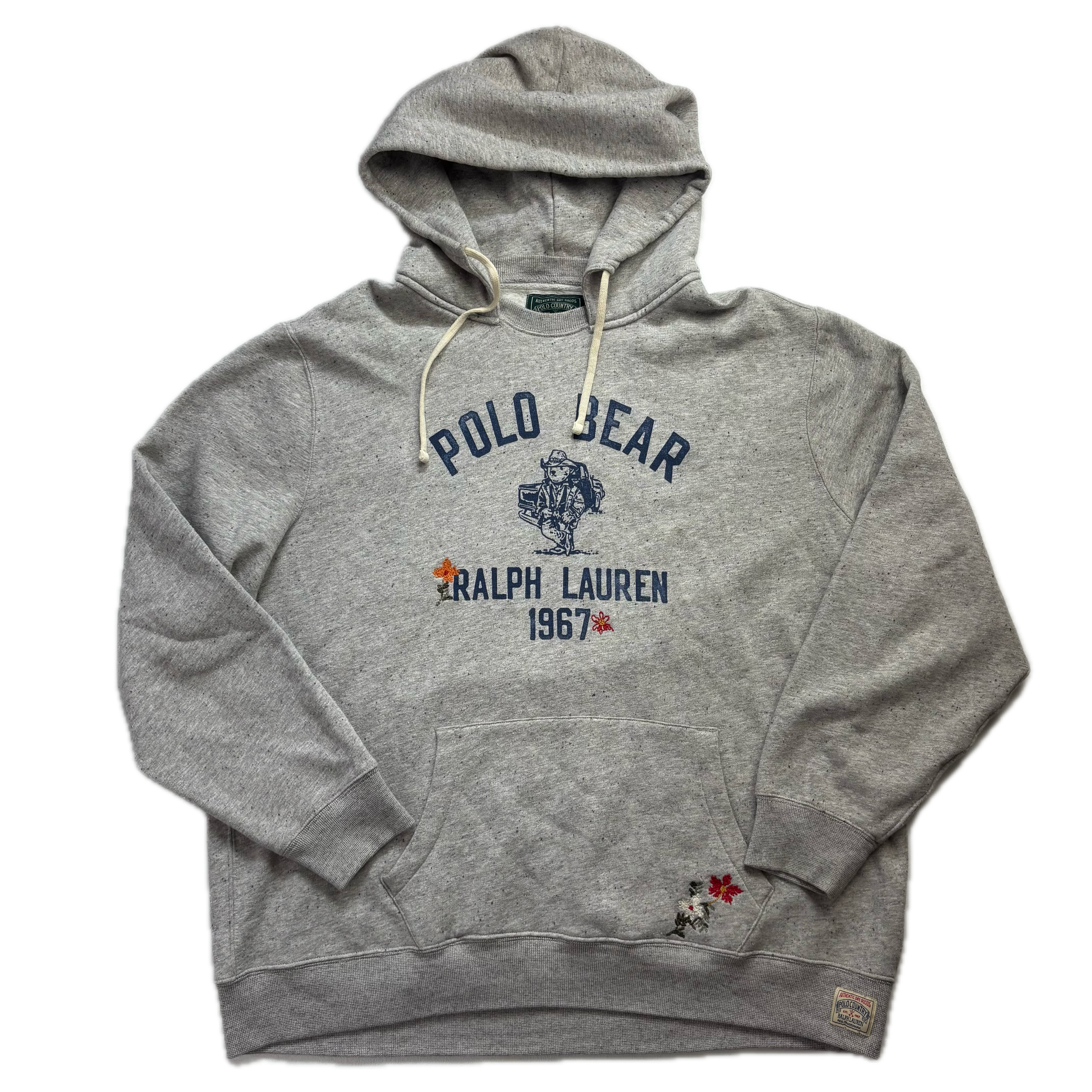 Ralph Lauren Polo Country Grey Bear Hoodie - XXL – LORD RALPH LONDON