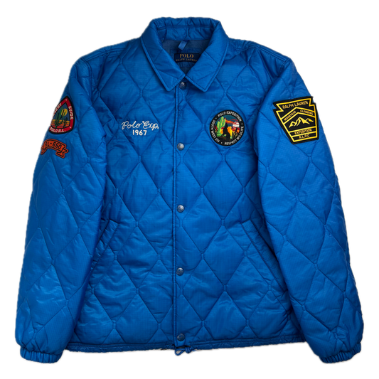 Polo Ralph Lauren Blue Quilted Coach Jacket Expedition Sportsman - M