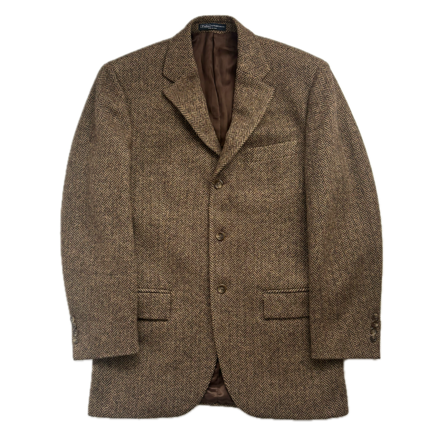 Polo Ralph Lauren Brown Herringbone Blazer (Wool) - 38R