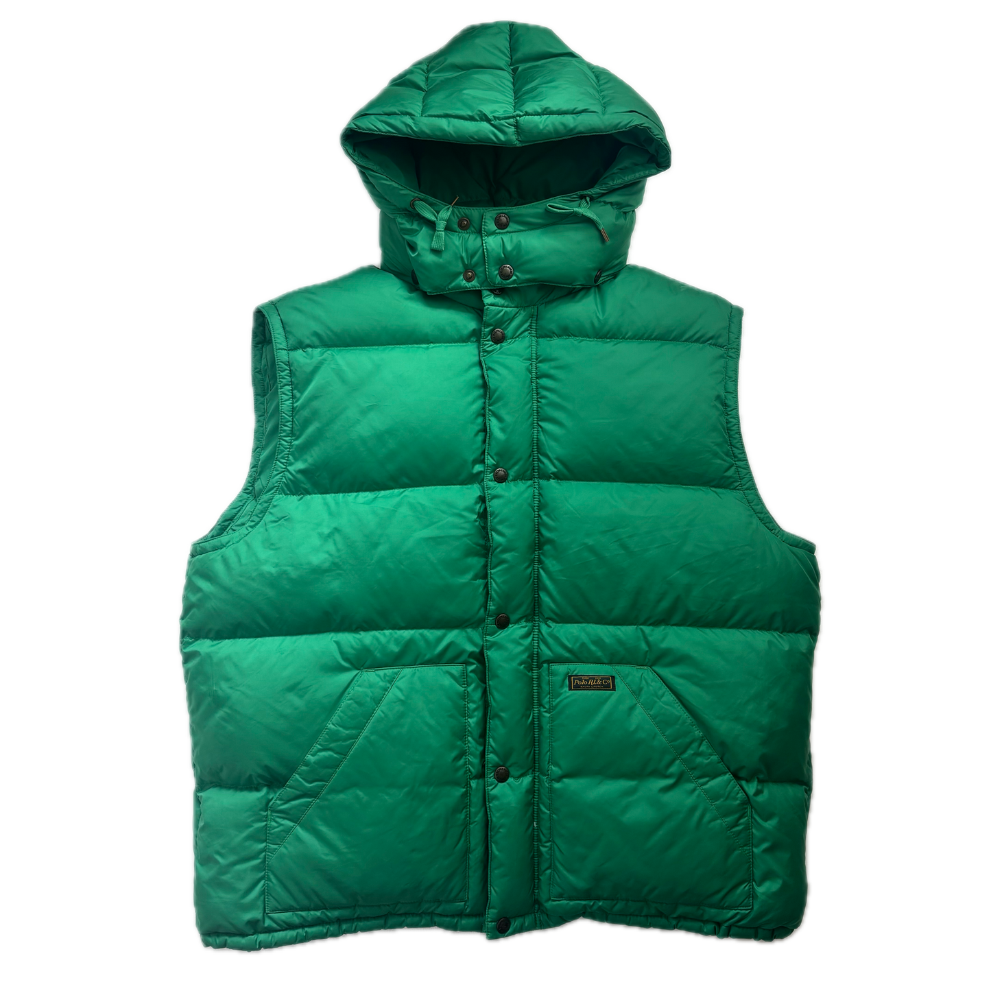 Polo Ralph Lauren Green Hooded Body Warmer Gilet Down Vest - XXL