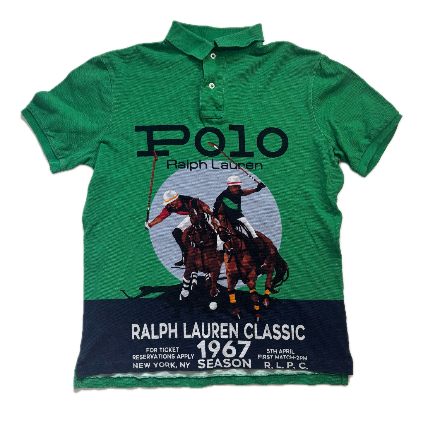 Polo Ralph Lauren Green Match Graphic Polo Shirt - S