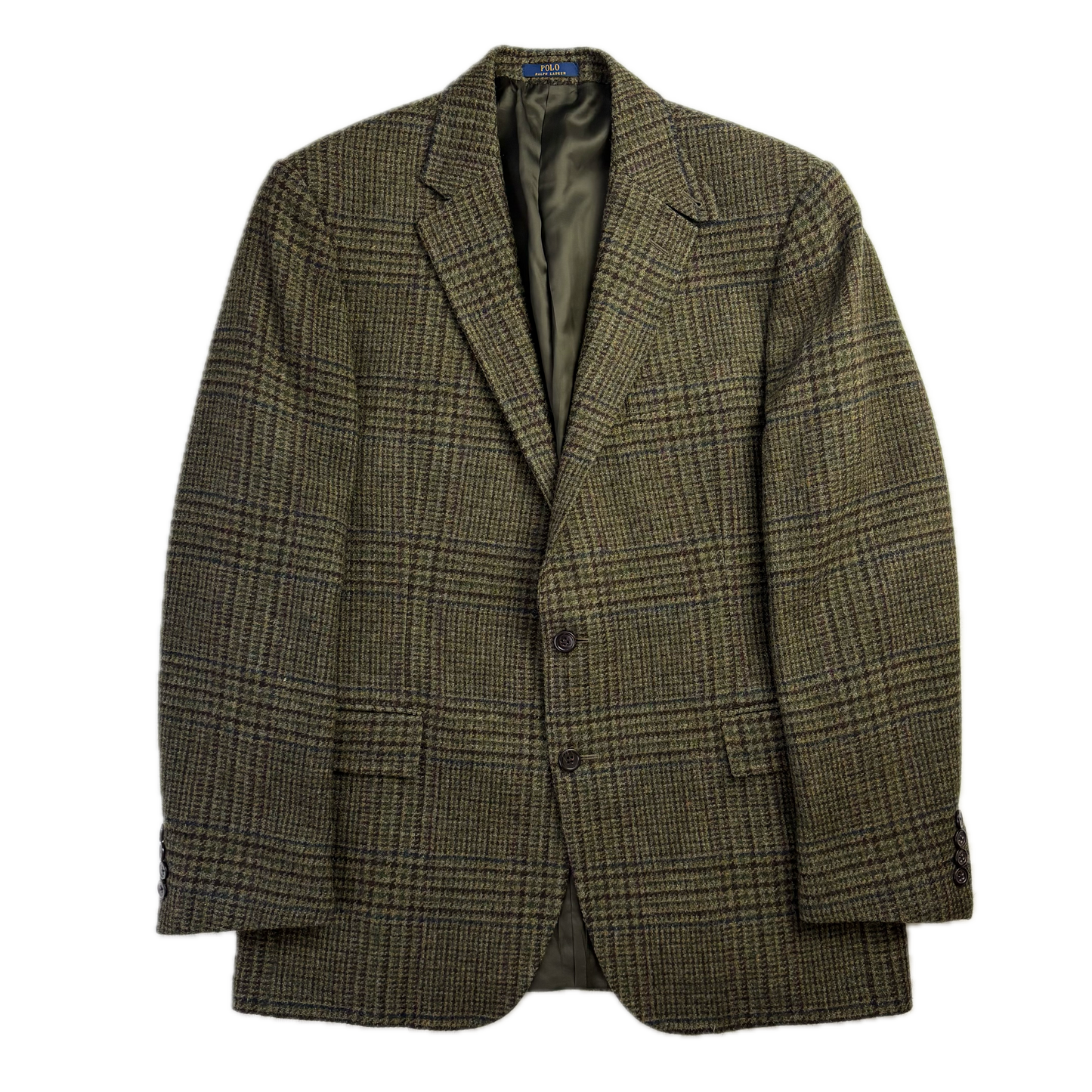 Polo Ralph Lauren Green Tweed Blazer Glen Plaid (Wool) - 40R
