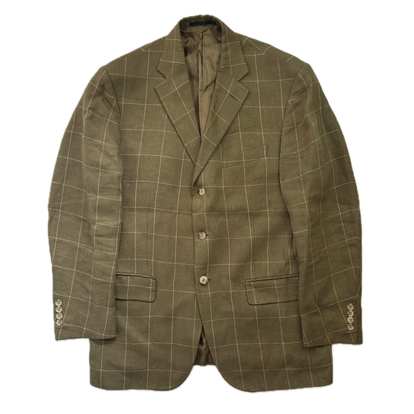 Polo Ralph Lauren Green Windowpane Blazer Sports Coat - 42R