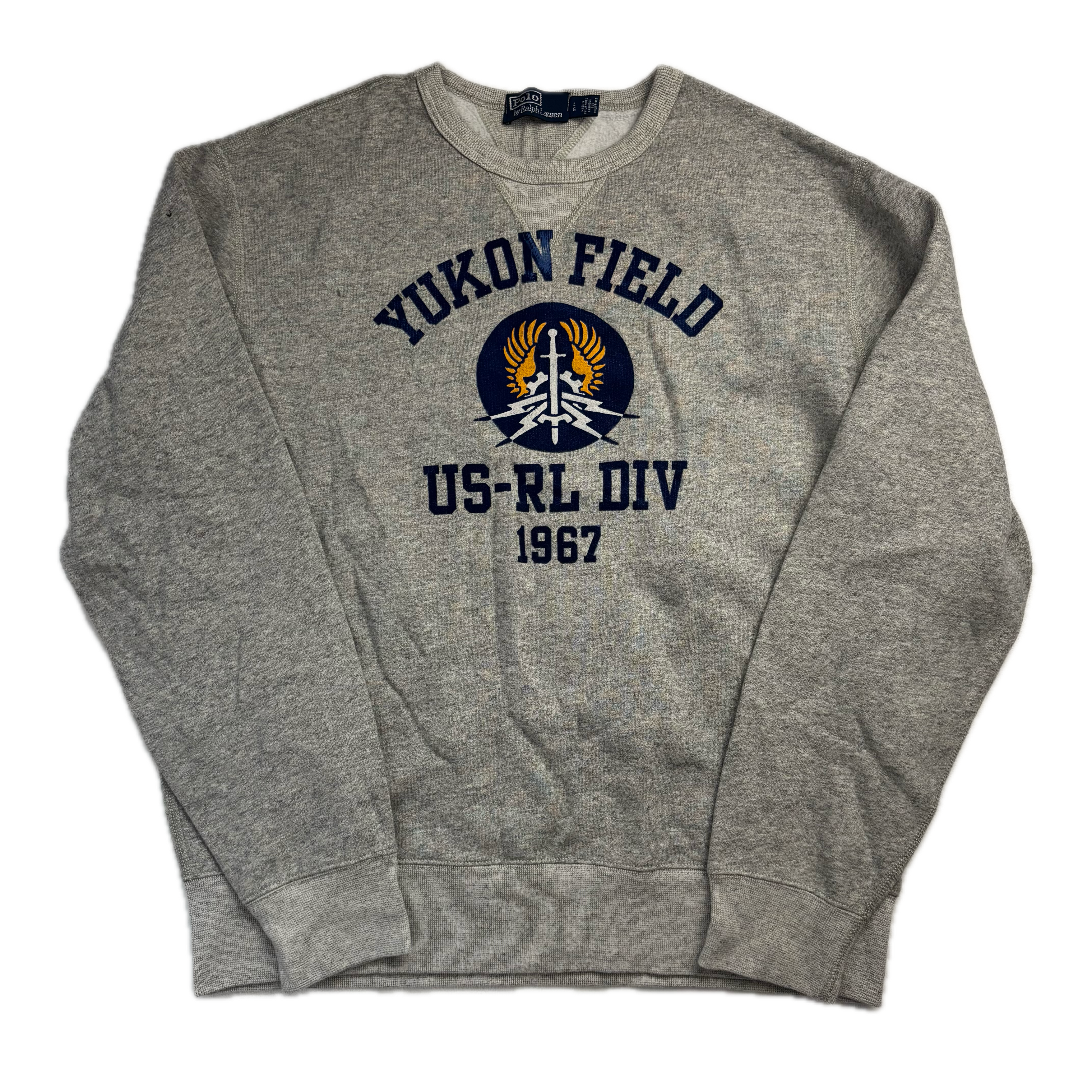 け*ん様 Polo Ralph Lauren Yukon Field スウェット Polo Ralph Lauren Grey Yukon Field USRL Army Sweatshirt - M – LORD