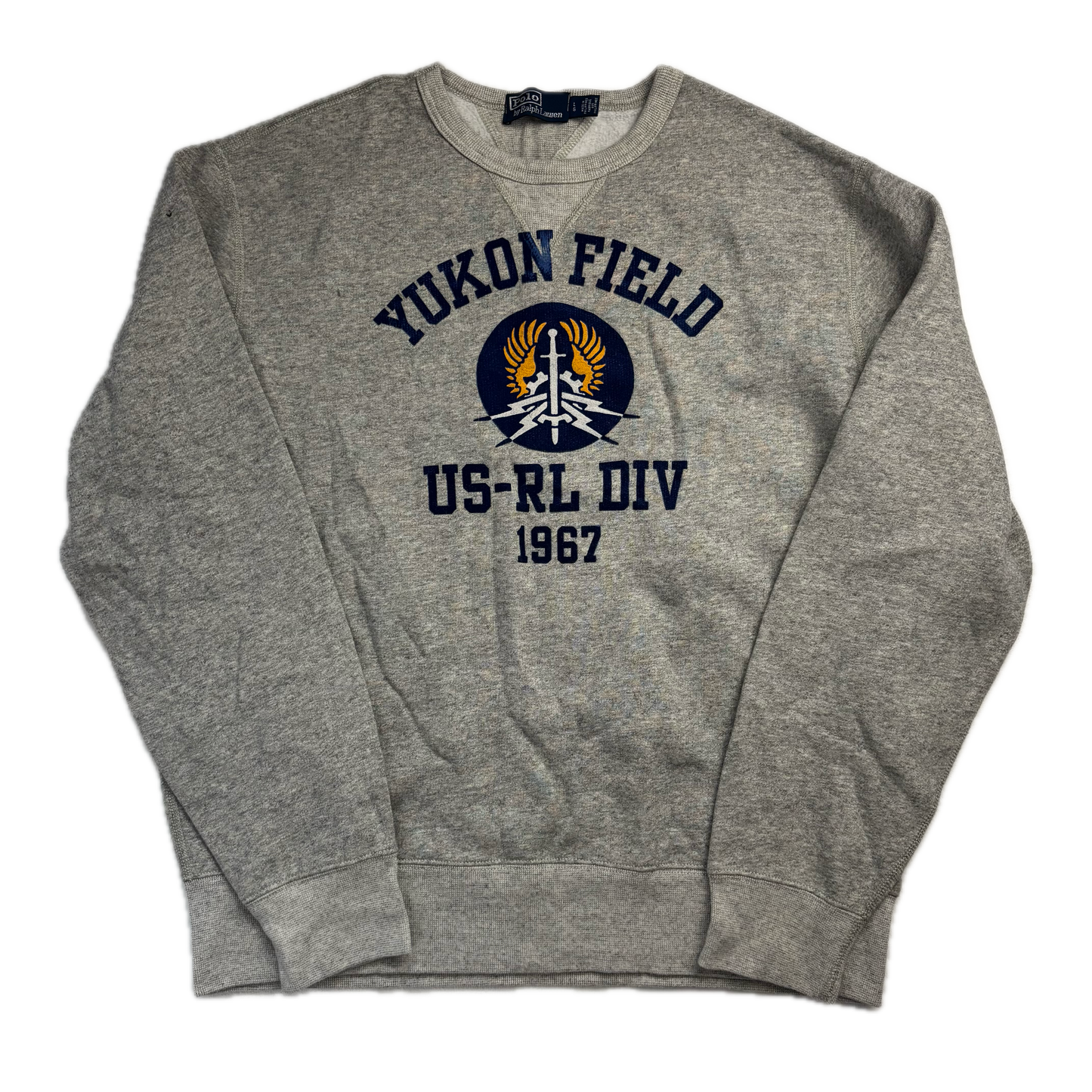 Polo Ralph Lauren Grey Yukon Field USRL Army Sweatshirt - M