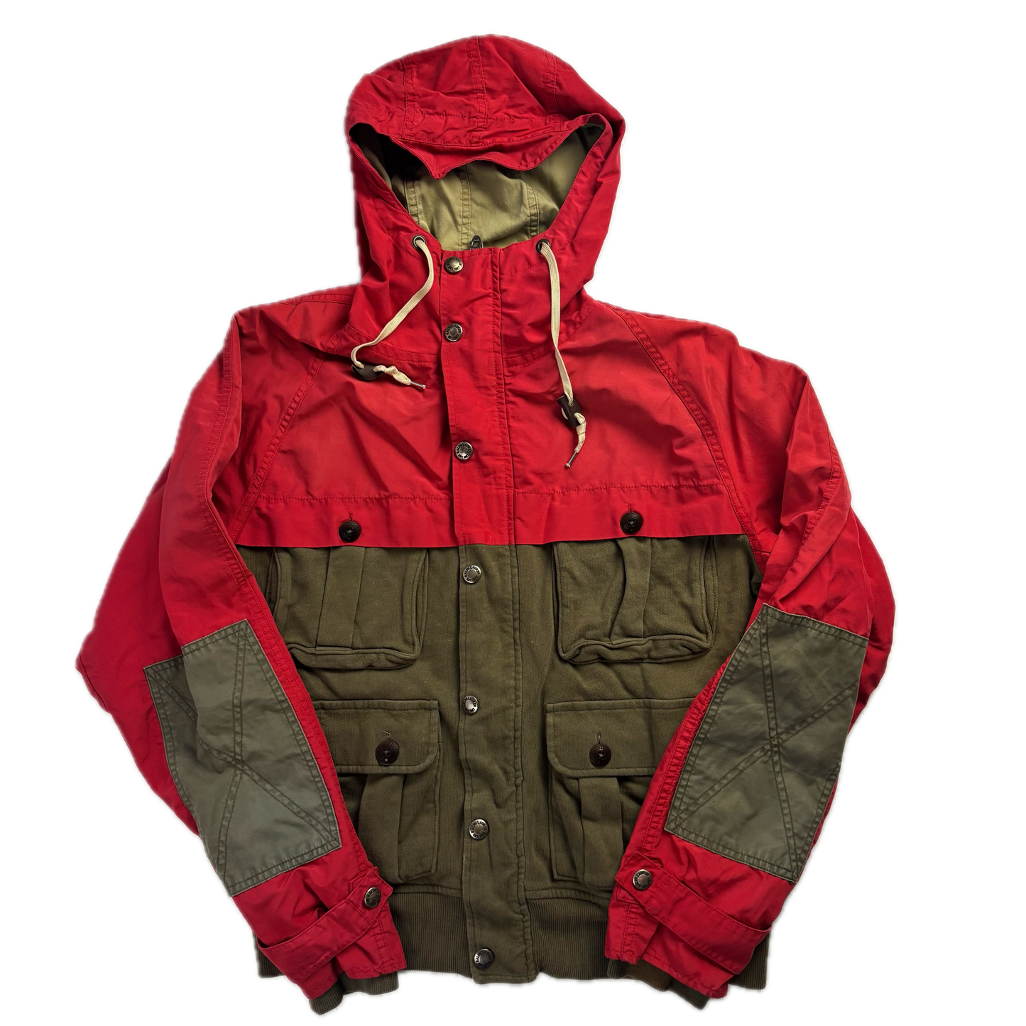 Polo Ralph Lauren Red Brown Mountain Parka Jacket Hooded - M