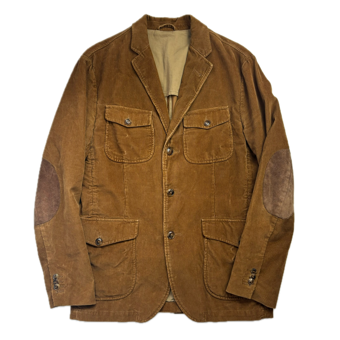 Polo Ralph Lauren Tan Corduroy Norfolk Blazer Sportscoat - 42R