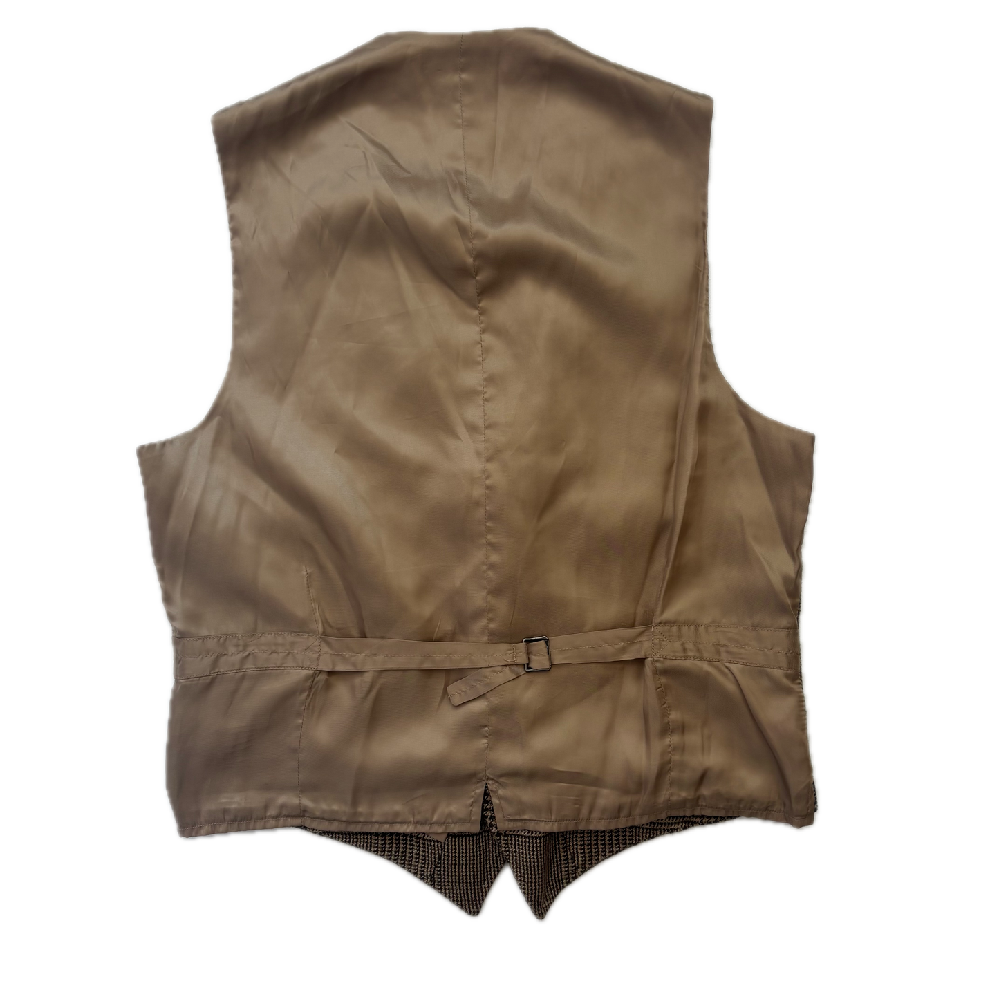 Polo Ralph Lauren Brown Glen Plaid Waistcoat (Linen) - M