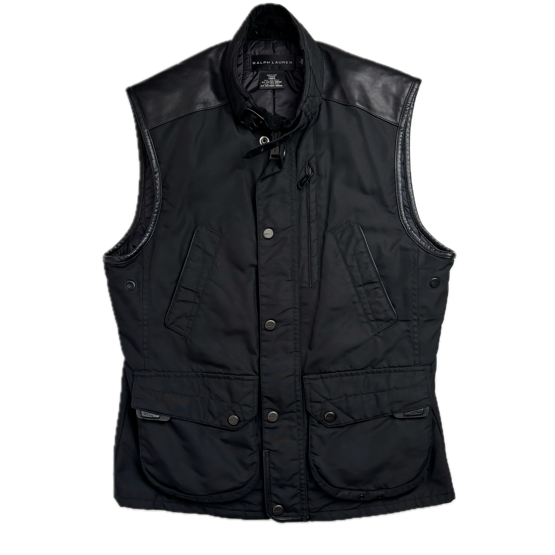 Black Label Utility Cargo Vest Black - S