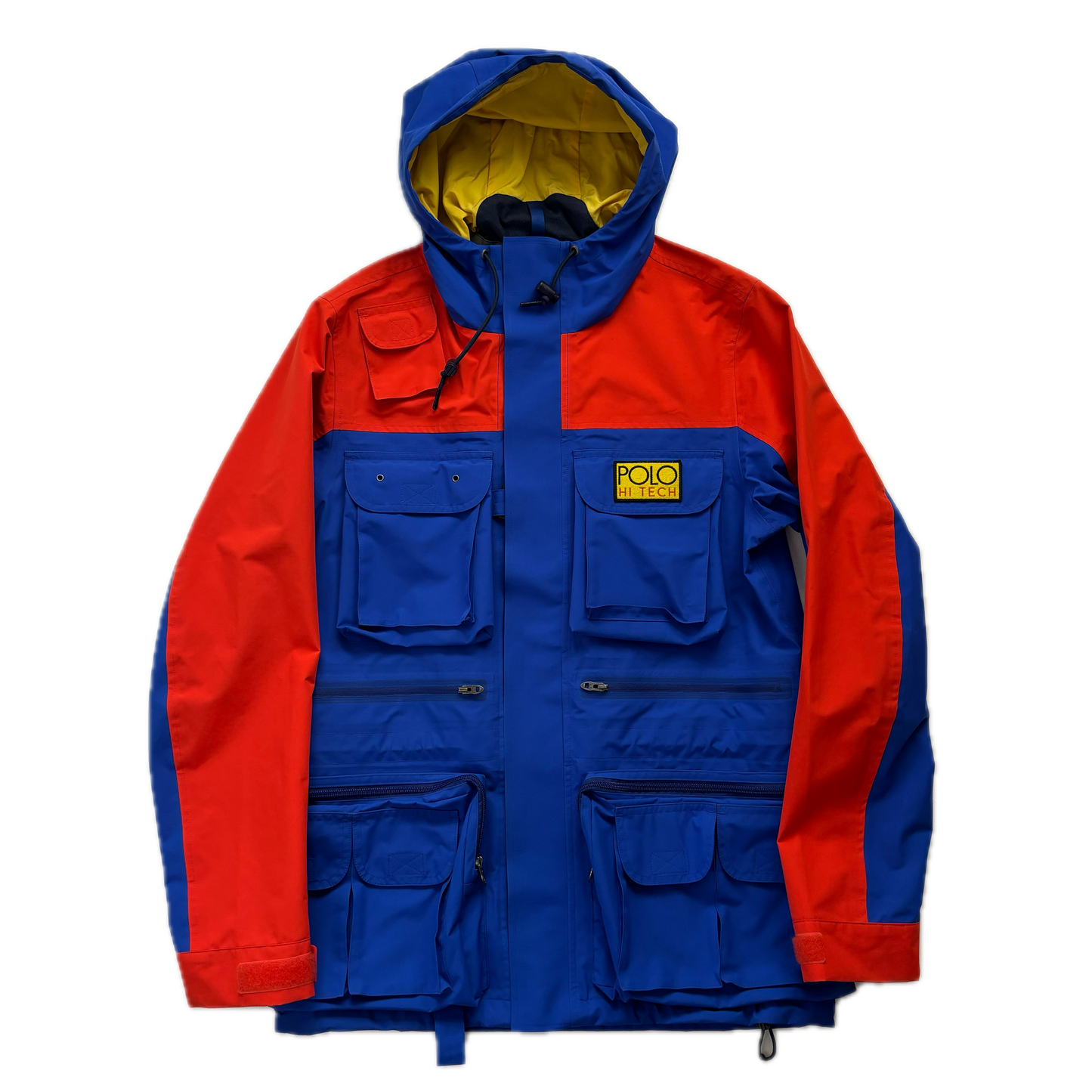 Blue Orange Polo Hi-Tech Retro Raincoat Blue Orange Waterproof Jacket - S