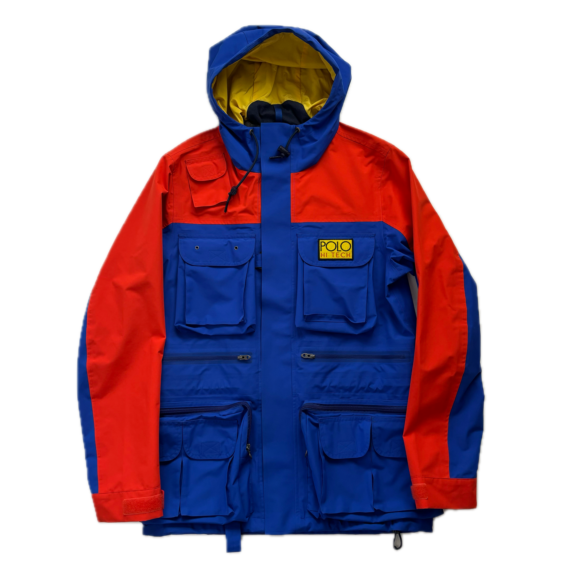 Blue Orange Polo Hi-Tech Retro Raincoat Blue Orange Waterproof Jacket - S