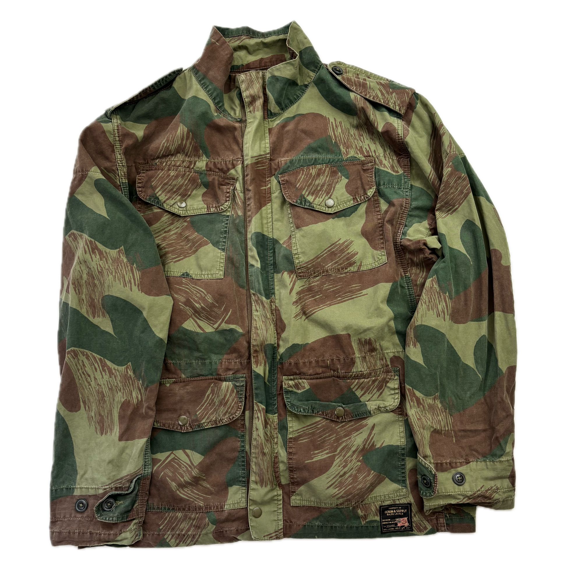 Denim & Supply Belgian Camo Smock Military Jacket Parka - L