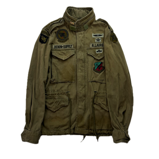 Denim Supply Green Military Parka Army Patch Jacket - S