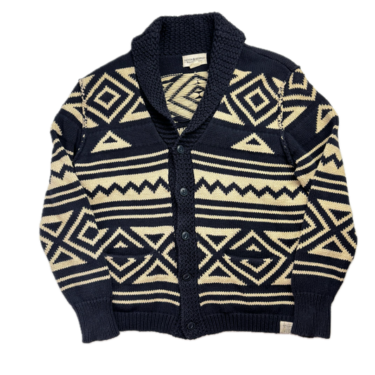 Denim & Supply Navy Beige Aztec Cardigan - XL