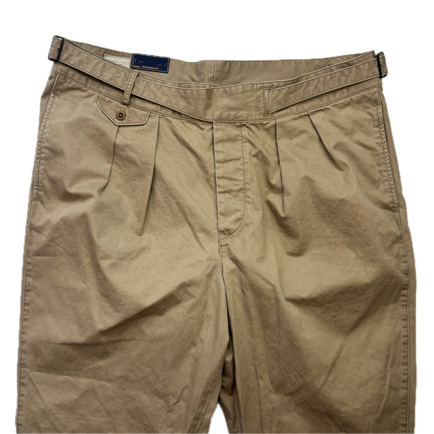 Polo Ralph Lauren Beige Whitman Officer Ghurka Military Trouser Chino Pants - 40x32