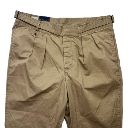 Polo Ralph Lauren Beige Whitman Officer Ghurka Military Trouser Chino Pants - 40x32