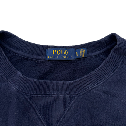 Polo Ralph Lauren Navy Cross Flags Sweatshirt Retro - L