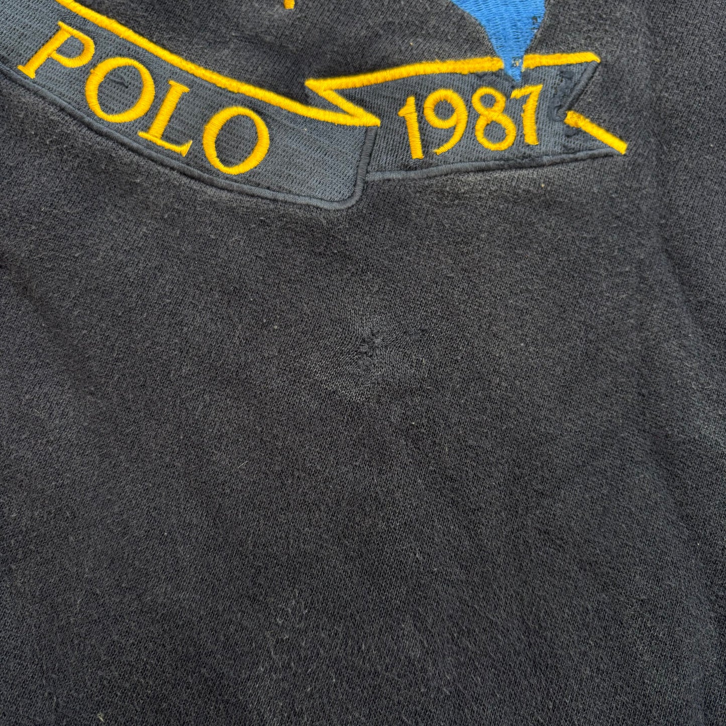 Polo Ralph Lauren Navy Cross Flags Sweatshirt Retro - L