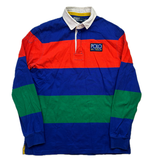 Polo Ralph Lauren Retro Hi Tech Colourblock Rugby Shirt - M