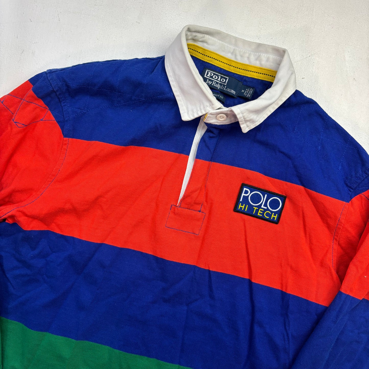 Polo Ralph Lauren Retro Hi Tech Colourblock Rugby Shirt - M