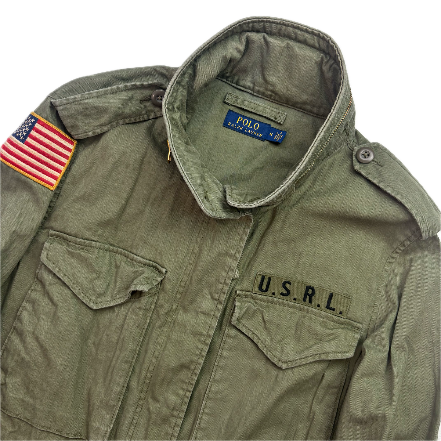 Polo Ralph Lauren Green Army Military Field Jacket - M