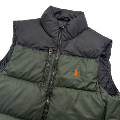 Polo Ralph Lauren Green Black Body Warmer Gilet Down Vest - M