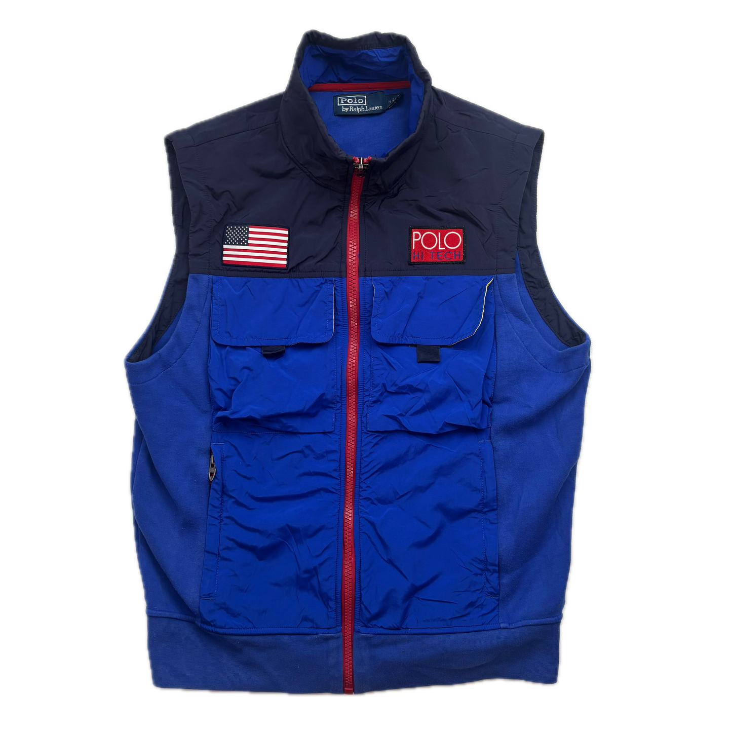Polo Ralph Lauren Retro Hi-Tech Hybrid Navy Blue Utility Vest - M