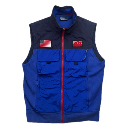Polo Ralph Lauren Retro Hi-Tech Hybrid Navy Blue Utility Vest - M