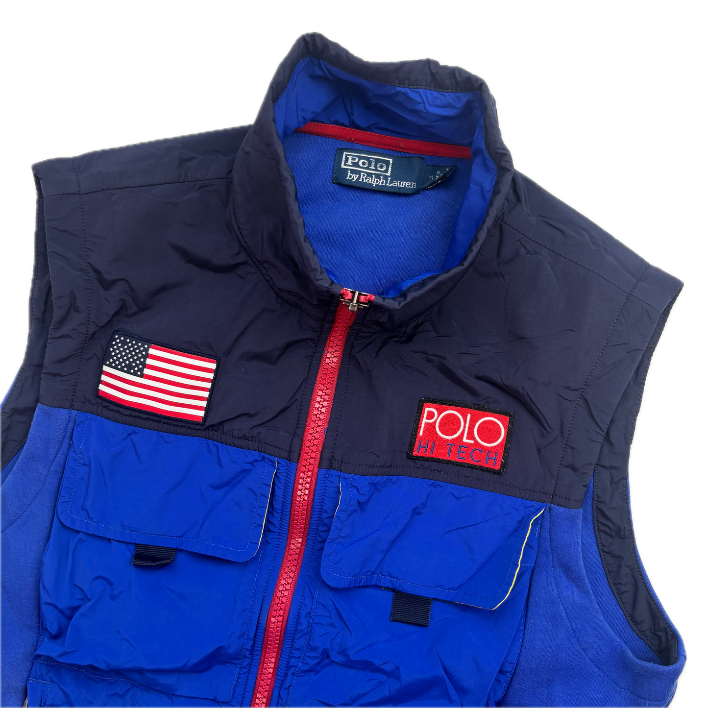 Polo Ralph Lauren Retro Hi-Tech Hybrid Navy Blue Utility Vest - M
