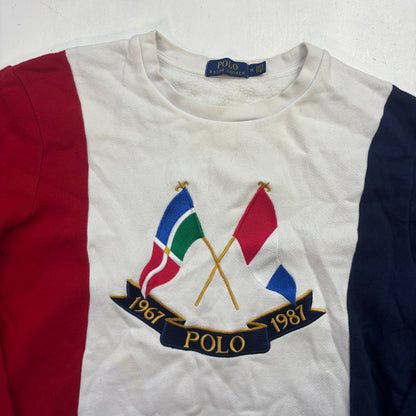 Polo Ralph Lauren Tri-Colour Cross Flags Sweatshirt Retro - M