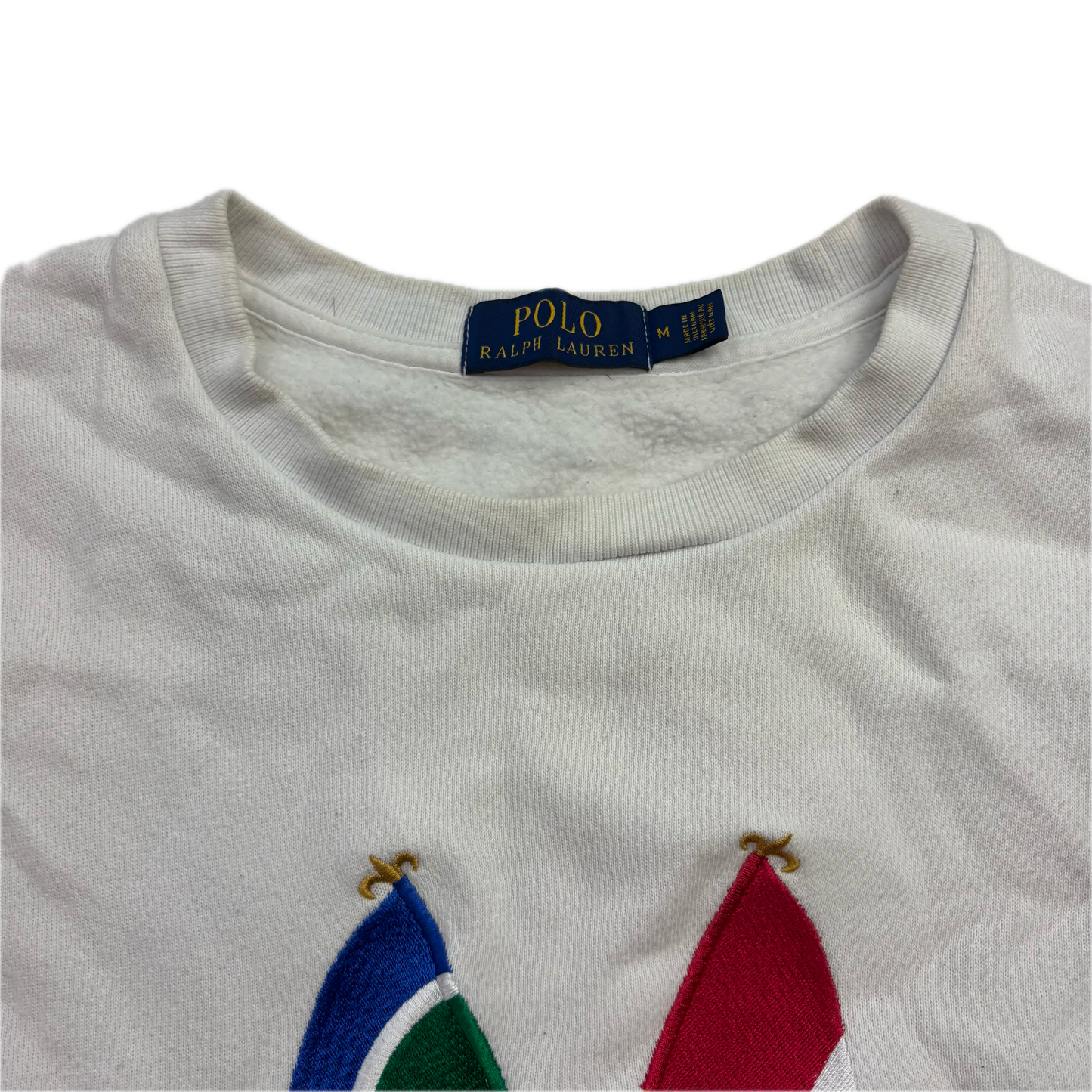 Polo Ralph Lauren Tri-Colour Cross Flags Sweatshirt Retro - M