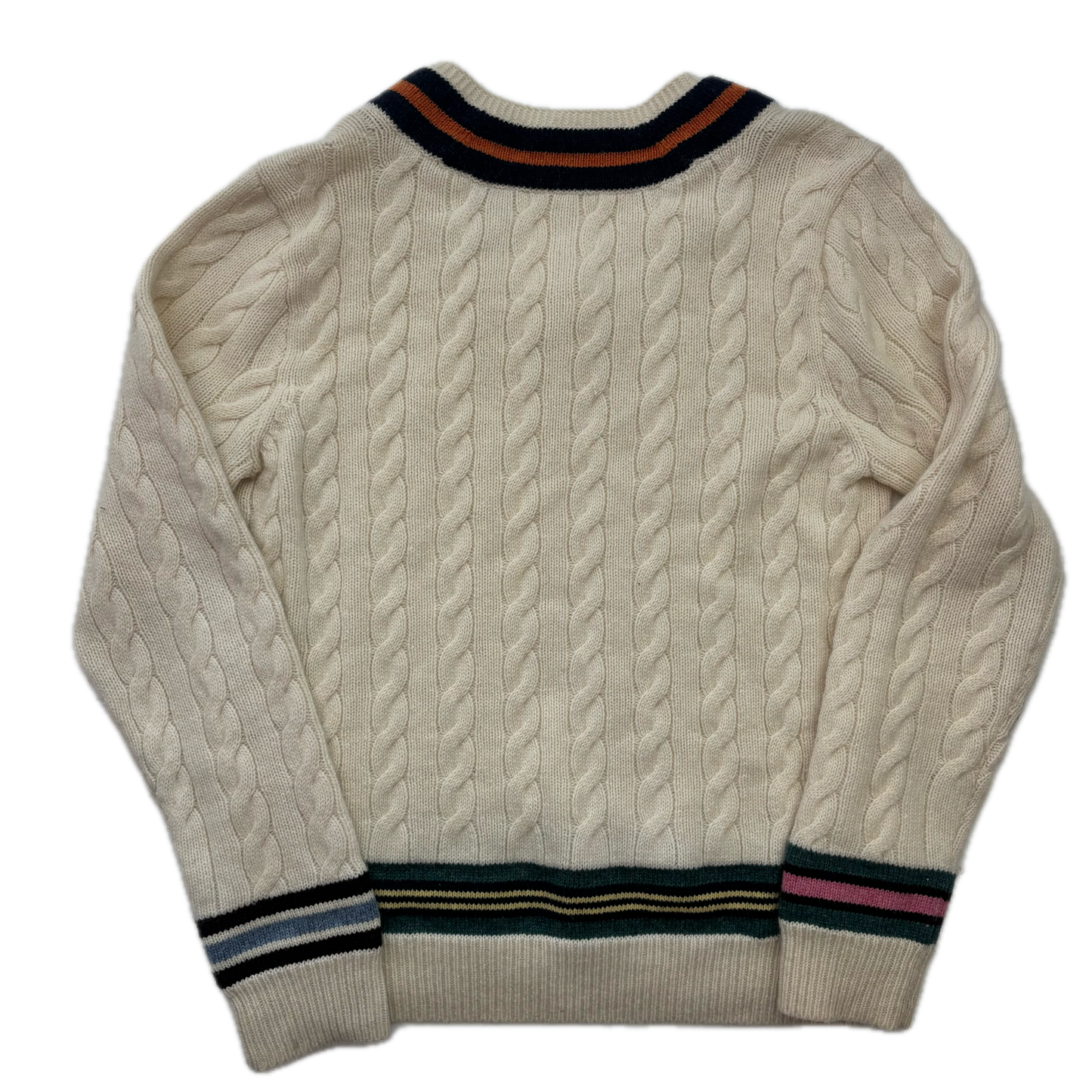 Polo Ralph Lauren Herringbone Patches Cricket Jumper (Cotton Cashmere) - S
