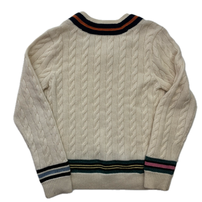 Polo Ralph Lauren Herringbone Patches Cricket Jumper (Cotton Cashmere) - S