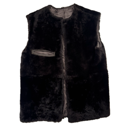 Polo Ralph Lauren Brown Leather Belted Jacket Fur Lined - L