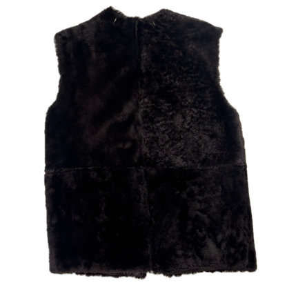 Polo Ralph Lauren Brown Leather Belted Jacket Fur Lined - L