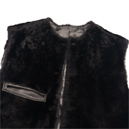 Polo Ralph Lauren Brown Leather Belted Jacket Fur Lined - L