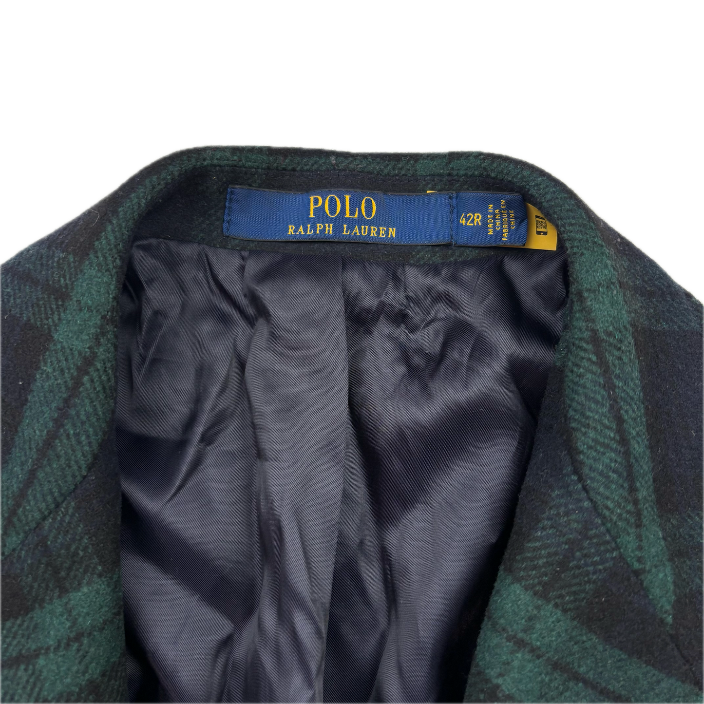 Polo Ralph Lauren BlackWatch Green Navy Tartan Modern Fit Blazer Sports Coat - 42R