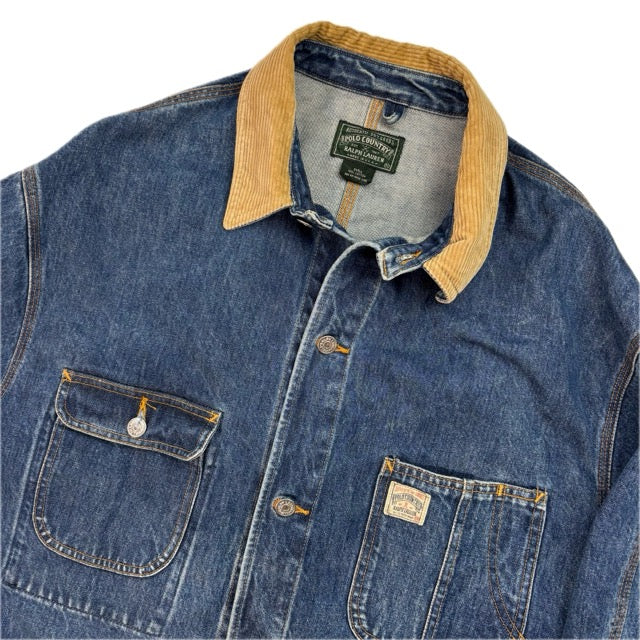 Polo Country Denim Barn Coat Workwear Jacket - XL